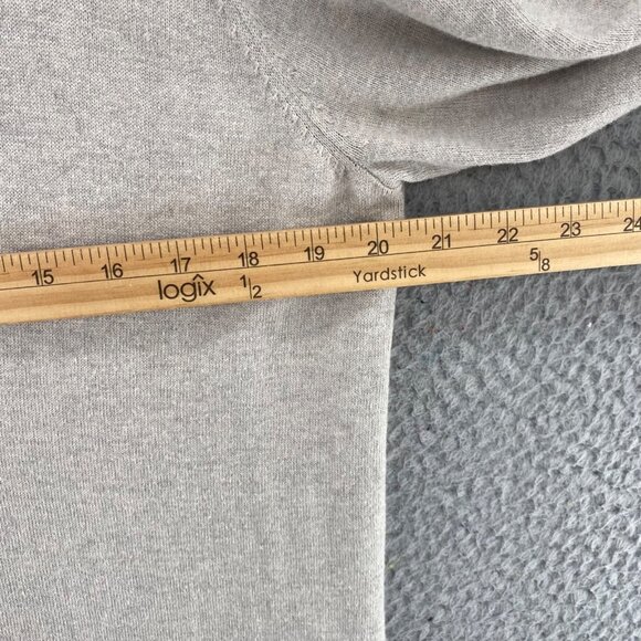 J Jill Sweater Womens Medium Ivory Silk Cashmere Blend Cardigan V Neck Button Up - Picture 8 of 10